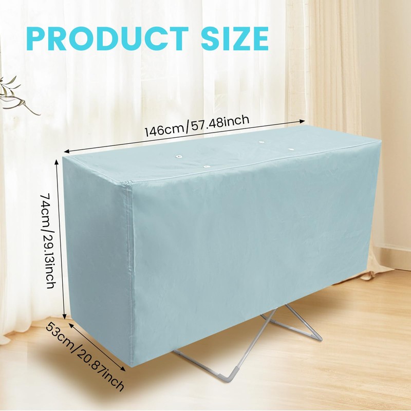 Heated Clothes Airer Drying Cover Electric Heated Folding Clothes Dryer