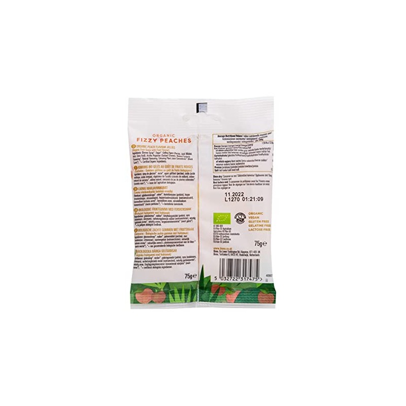 Biona Fizzy Peaches Organic , 75g