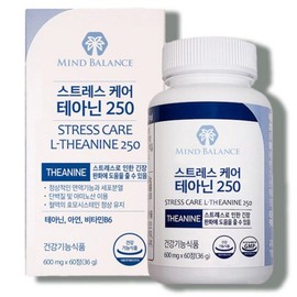 Mind Balance Theanine Tryptophan Nutrients Stress Relief Health Supplements Sleep Cortisol Fatigue Relief When You Can't Sleep, 60 Tablets, 1 Piece / 마인드밸런스 테아닌 트립토판 영양제 스트레스 해소 건강 보조제 잠안올때 수면 코르티솔 피로회복제, 60정, 1개