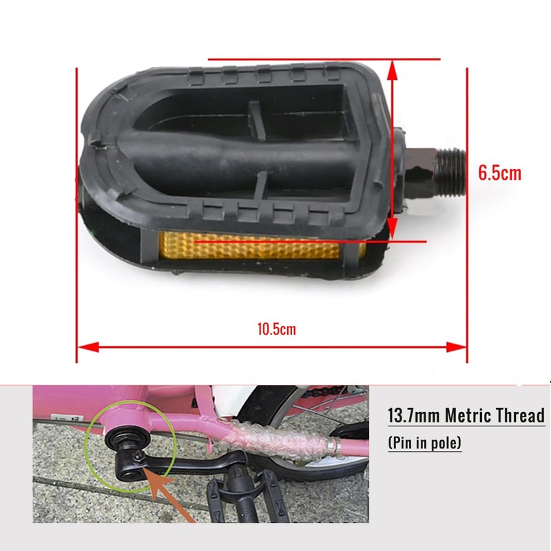 Kids Bike Pedal Resin Non-Slip for 12-14 Inch Bicycle