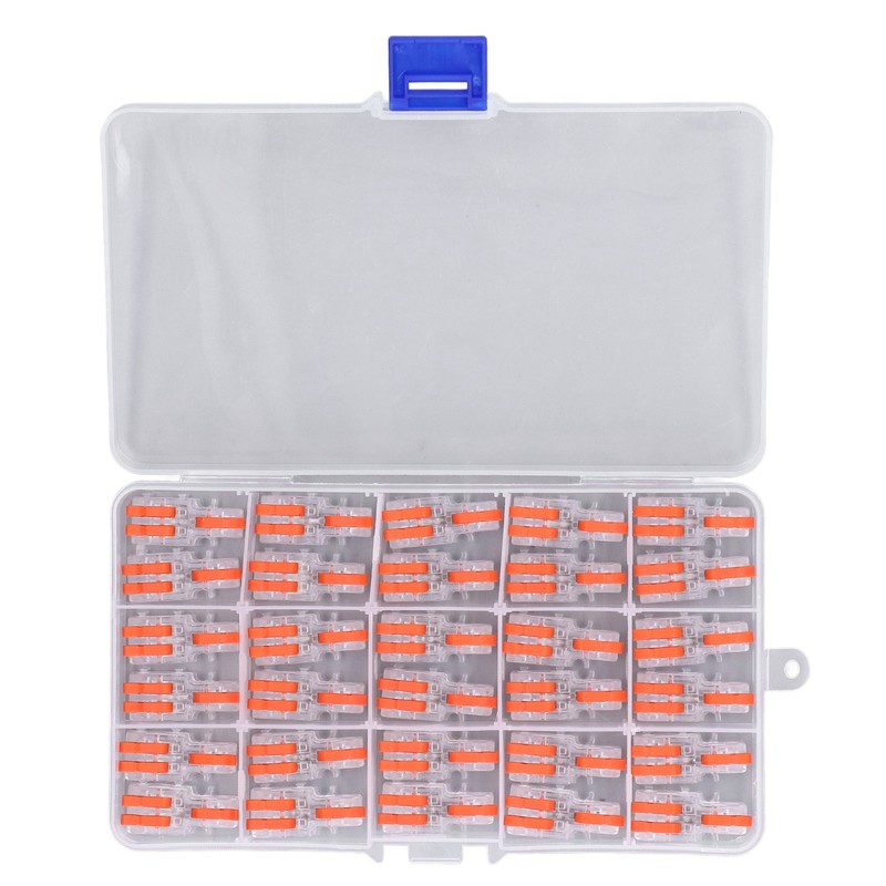 30PCS Quick Splicing Wire Connector Transparent PC Copper Stripping Terminal