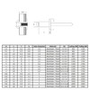 4mm x 16mm Rivets Alloy Blind Rivets 50 Pack -
