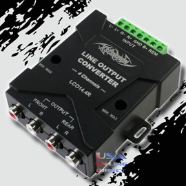 Xscorpion 4 Channel Speaker to RCA Line Output Signal Converter Hi and Low USA