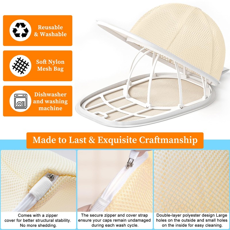 Coopache Hat Washer Cage Hats Cleaner, Hat Washer for Baseball
