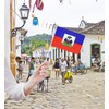 50 Pack Haiti Haitian on Stick Flags,Small Mini Hand Held