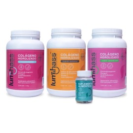 Colágeno Lumihass 3 Pzas Sabor Fresa Arándano Y Naranja + Dx