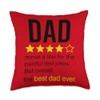 Funny Dad Review Quote Dad Joke Rating Design Throw Pillow