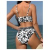Floerns - Conjunto de bikini de 2 piezas con estampado