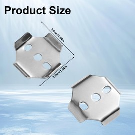 lasuroa 2pcs Towel Bar Replacement Parts, 39x39mm Stainless Steel Square Buckle Wall Bracket Towel Bar Base Spacers Fixing Piece Screws Bathroom Mounting Hardware Kit for Towels Rod Accessories