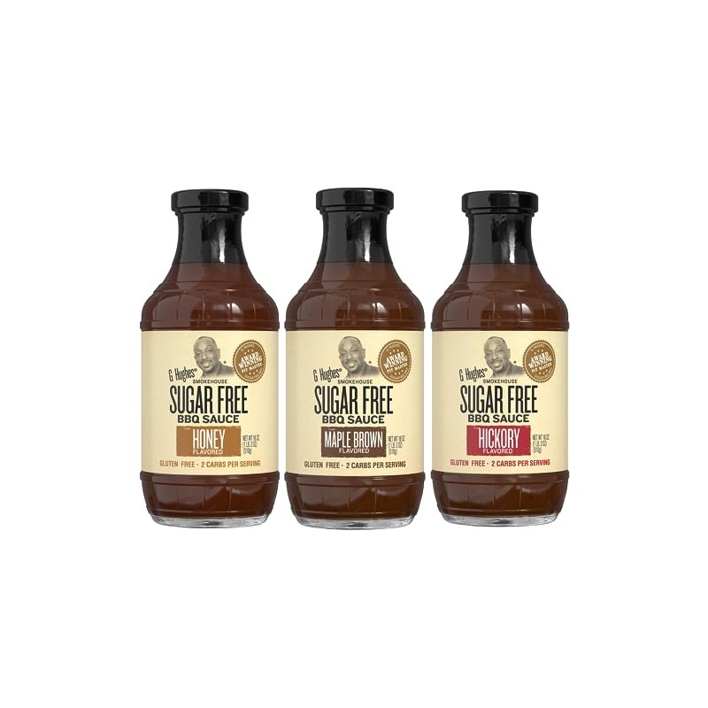 G Hughes Sugar Free, BBQ Sauce Variety Pack - Maple