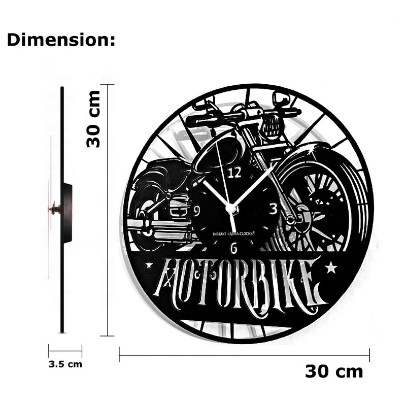 Instant Karma Clocks Motorcycle Racing Wall Clock Motorcycle Driving Gift