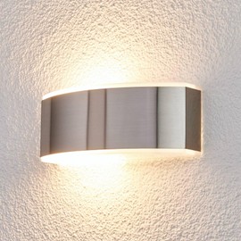 Lindby 'Pacon' (Splash-proof (Modern) in Aluminium Stainless Steel (1 Bulb, E27)