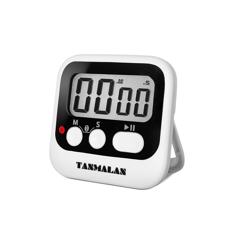 Easy to USE, Digital Timer Kitchen Timer, Magnetic Timer,Tanmalan(Black,1 Pack)
