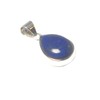 Teardrop Afghanistani Lapis Lazuli Sterling Silver 925 Gemstone Pendant -