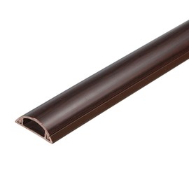 PATIKIL Floor/Wall Cable Raceway Cord Cover 39" Lx1.2 Wx0.4 H Cord Hider Channel Self-Adhesive Black Brown for TV Wire Management