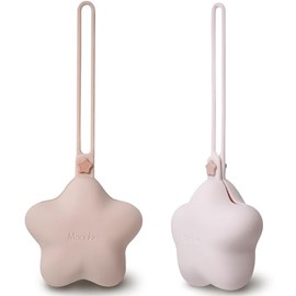 Moonkie - Funda de silicona para chupete, bonito estuche portátil para guardar chupetes, paquete de 2