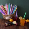 [Individually Wrapped] ANGLED TIPS 100 Pcs Disposable Jumbo Smoothie Straws,