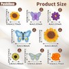 54Pcs Flowers Butterfly Iron On Patches, Assorted Styles Mini Flowers