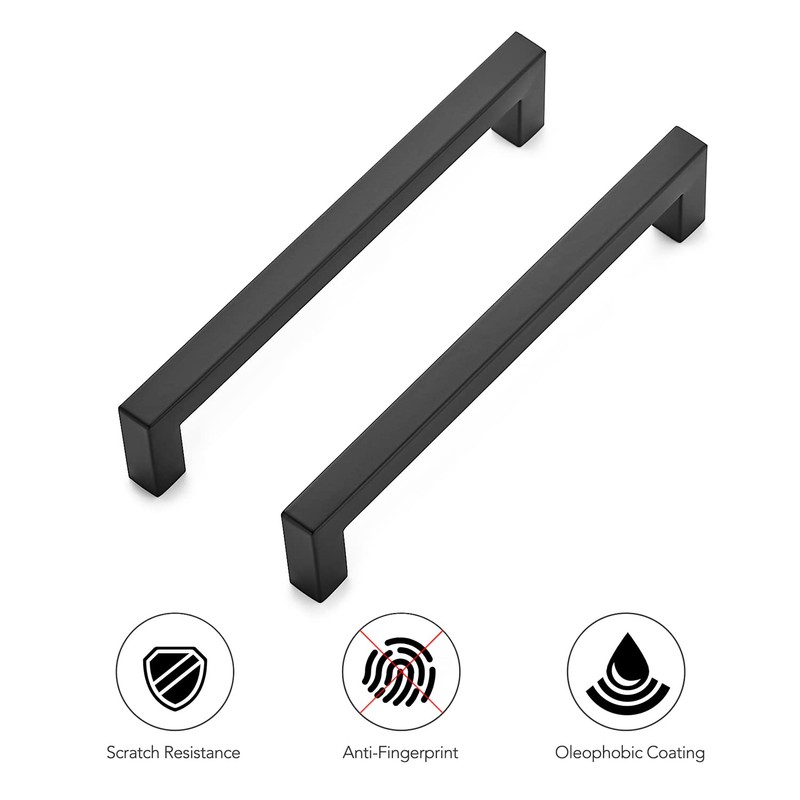 Ravinte 30 Pack 6-1/4 Inch Kitchen Square Cabinet Handles Matte