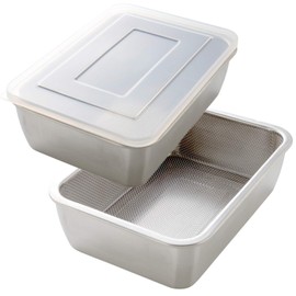 Ernest A-77168 Deep Stainless Steel Bat Set with Lid