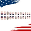 Independence Day Press on Nails Short Square Fake Nails with