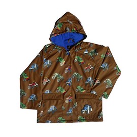 Foxfire for Kids Little Boys Monster Truck Raincoat 5 Brown