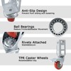 4PCS Storage Rack Caster Wheels,3" Heavy Duty Locking Caster Wheels