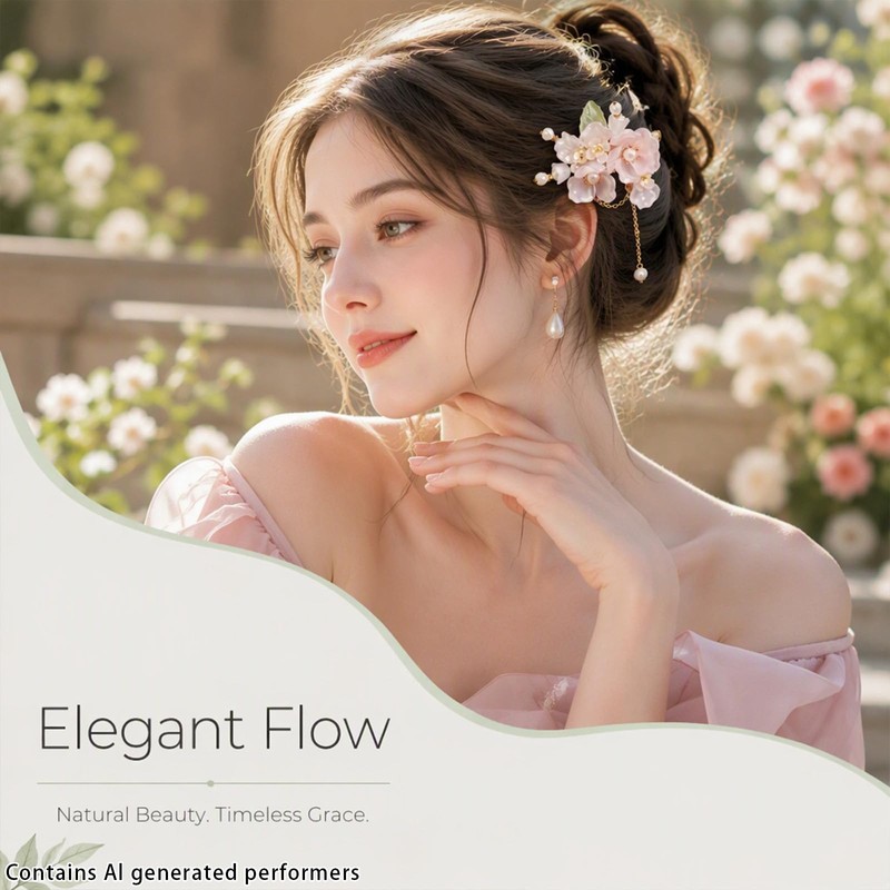 1 Pair Chinese Hair Clips For Women Pink