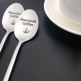 Christmas Gifts for Grandma and Grandpa Gifts for Grandparents Grandma’s Coffee Grandpa’s Coffee Spoon Birthday Gifts Fathers Day Mothers Day Gift Anniversary Present for Grandparents