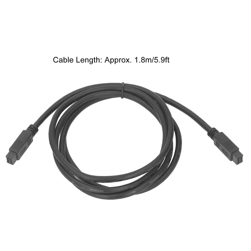 IEEE1394 Firewire DV Cable 9 Pin to 9 Pin Male