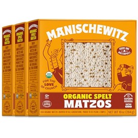 Manischewitz Organic Spelt Matzo, Kosher For Passover, 10 Ounce Box (3-Pack)