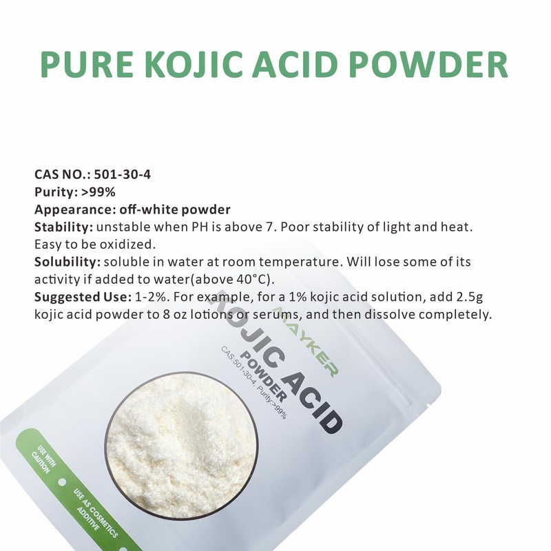MAYKER Pure Kojic Acid Powder 4.23oz, Cosmetic Grade, Natural Skincare