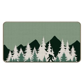 DOFQZ Bigfoot Sasquatch RV Outdoor Mat 17x30, Funny Forest Camping Rug for Camper Door, RV Must Haves Mat for Inside Outside Entrance, Camper Rugs for RV Decor, Bigfoot Decor Camping Lover Gift，DD049