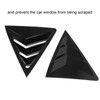 2pcs Gloss Black Rear Side Window Louvers Trim Air Vent