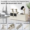 zuxzmj Kitchen Soap Dispenser Set with Sponge Holder and Brush