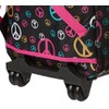 Rockland Double Handle Rolling Backpack, Peace, 17-Inch
