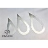 KLM Tear Drop Exhaust Tip 1.5" Stainless Steel With Aluminum