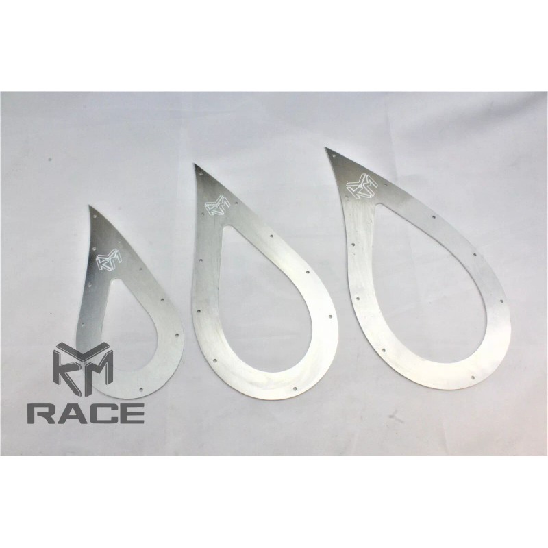 KLM Tear Drop Exhaust Tip 1.5" Stainless Steel With Aluminum