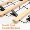 TOPIA HANGER Pants Hangers 10 Pack, Wooden Clothes Hangers with