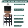 D'vine Dev Ceramic Planter with Ebony Stand - 10 Inch