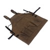Woodworking Shop Apron Large Capacity Pocket Adjustment Shoulder Straps Waxed