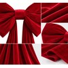 Oversized Velvet Christmas Bow with Long Tails, 15.75 x 70.8