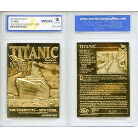 1912 TITANIC Largest Liner 23KT Gold Card Sculptured - Graded GEM MINT 10