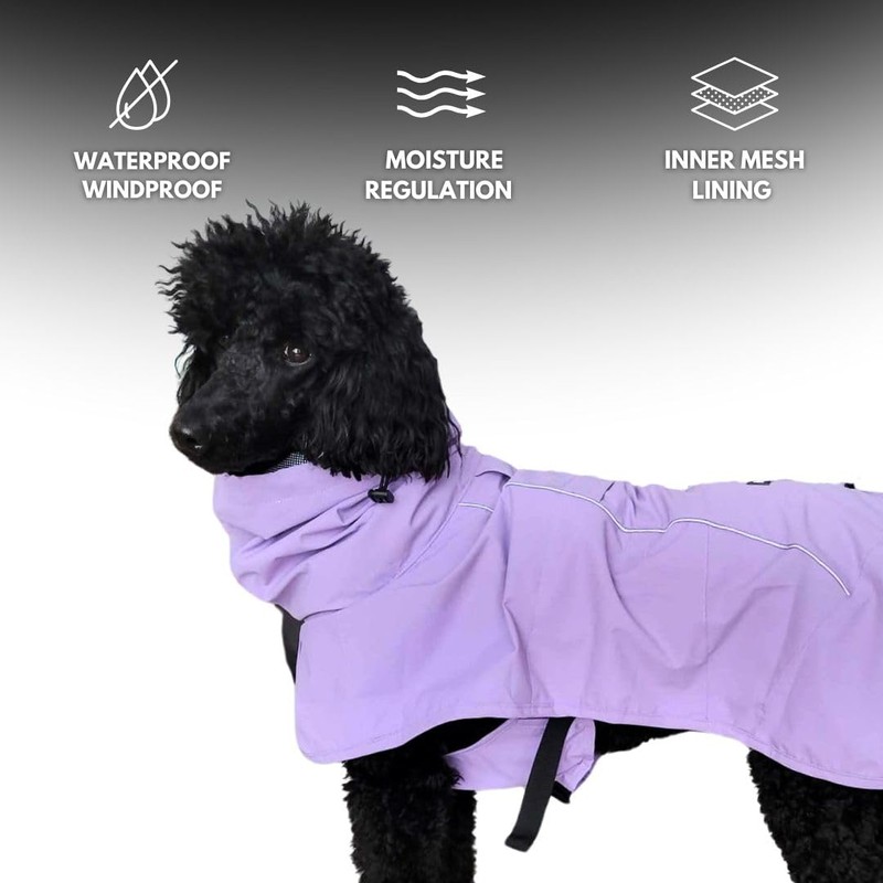 Spark Paws Dog Raincoat, Waterproof Windproof Rain Jacket, for Small
