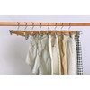 Amber Home 10 Pack 14.17" Solid Natural Wooden Pant Skirt