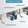 IMILLET Broom Holder Wall Mounted, Stainless Steel Broom Mop Holder