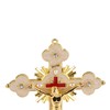 Metal Standing Cross Red Rhinestone Decoration Exquisite Retro Elegance Standing