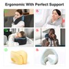 JIAAO Travel Pillow Memory Foam for Airplanes - Neck Pillow