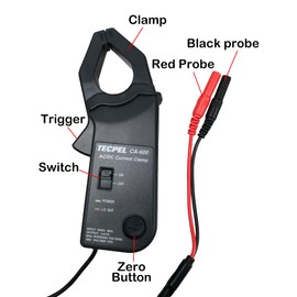 TECPEL CA-600 AC/DC Current clamp Transmitter Probe 600A