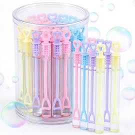 48 Piezas Mini Varitas de Burbujas,Surtido de Recuerdos de Fiesta de Burbujas,Juguetes para Hacer Burbujas para Niños, Juguetes Exterior de Verano, Favores de Fiesta para Niños